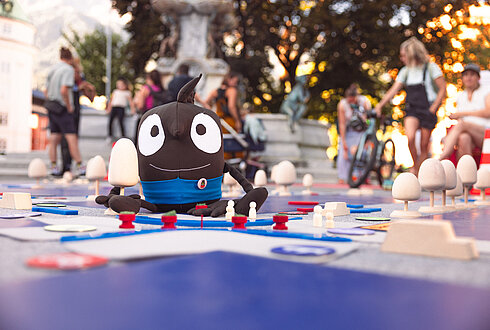 Foto der Aktion "Erlebnisraum Superblock" im Rahmen des Europäischen Mobilitätswoche 2025 in Innsbruck