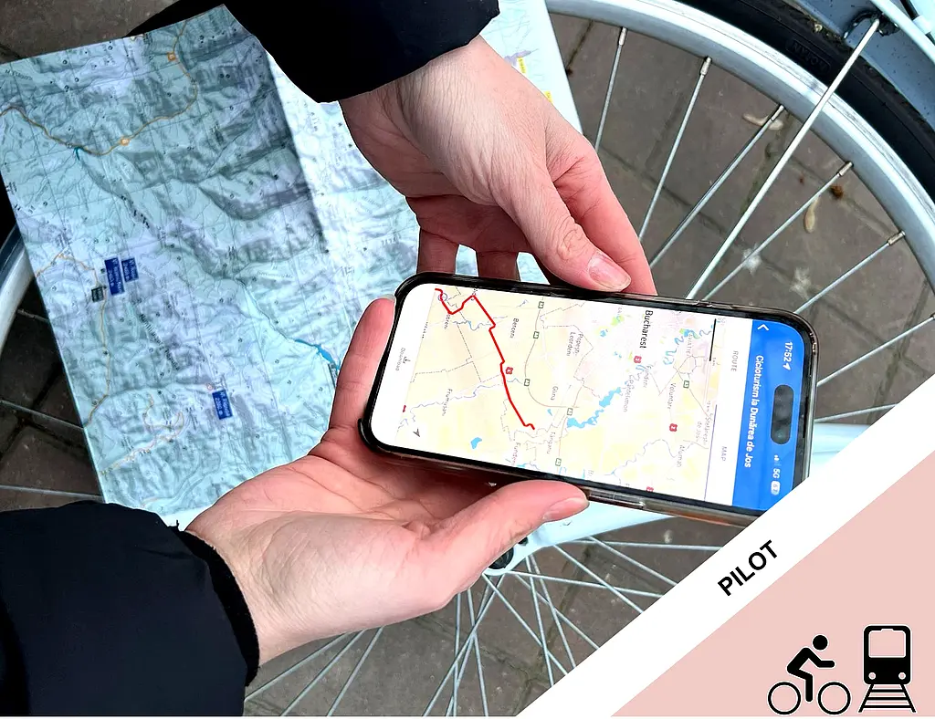 Multimodální cyklistická mapa Velo Romania