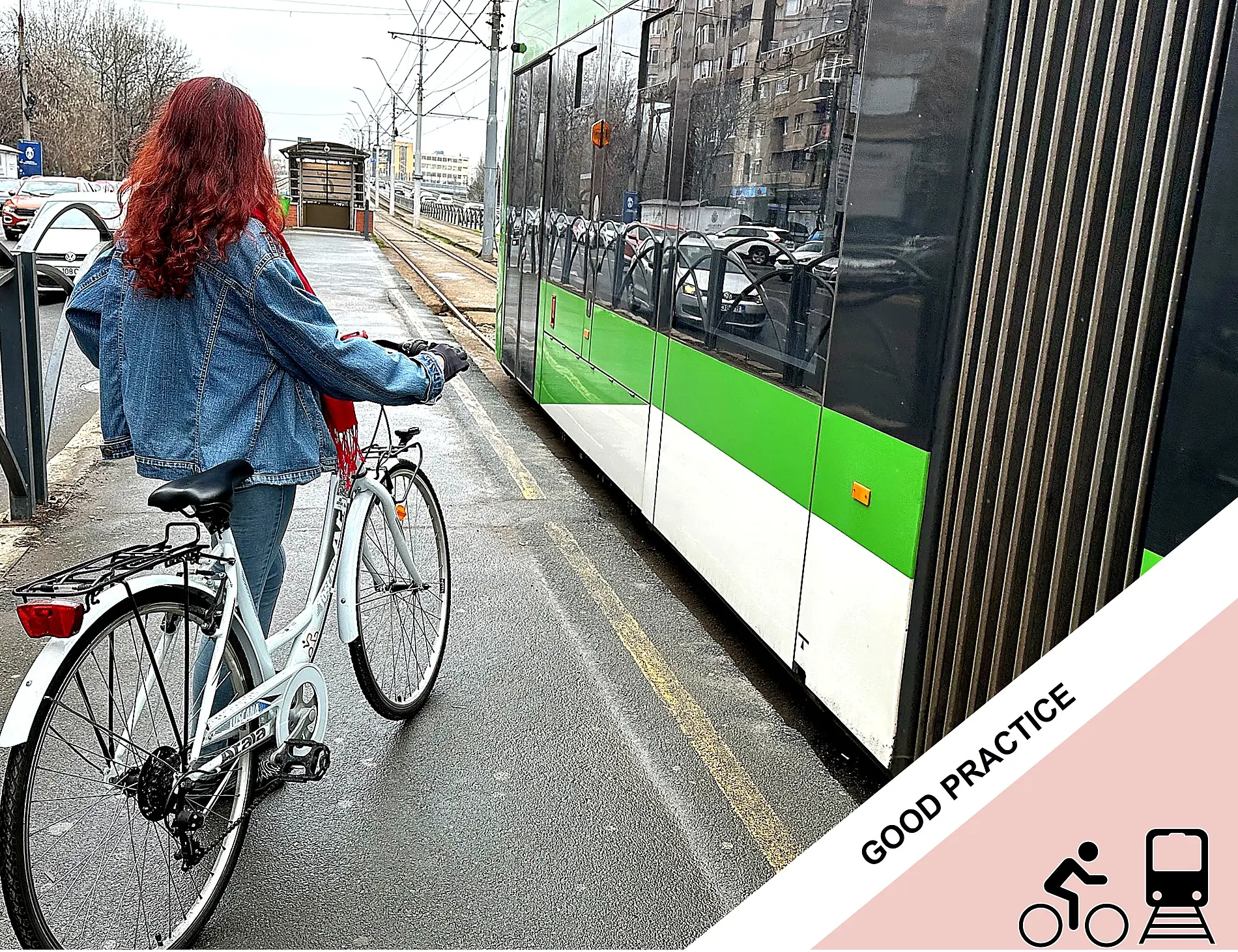 Using the mobile app to find transport options that are bike-friendly and suit the user’s travel needs. 