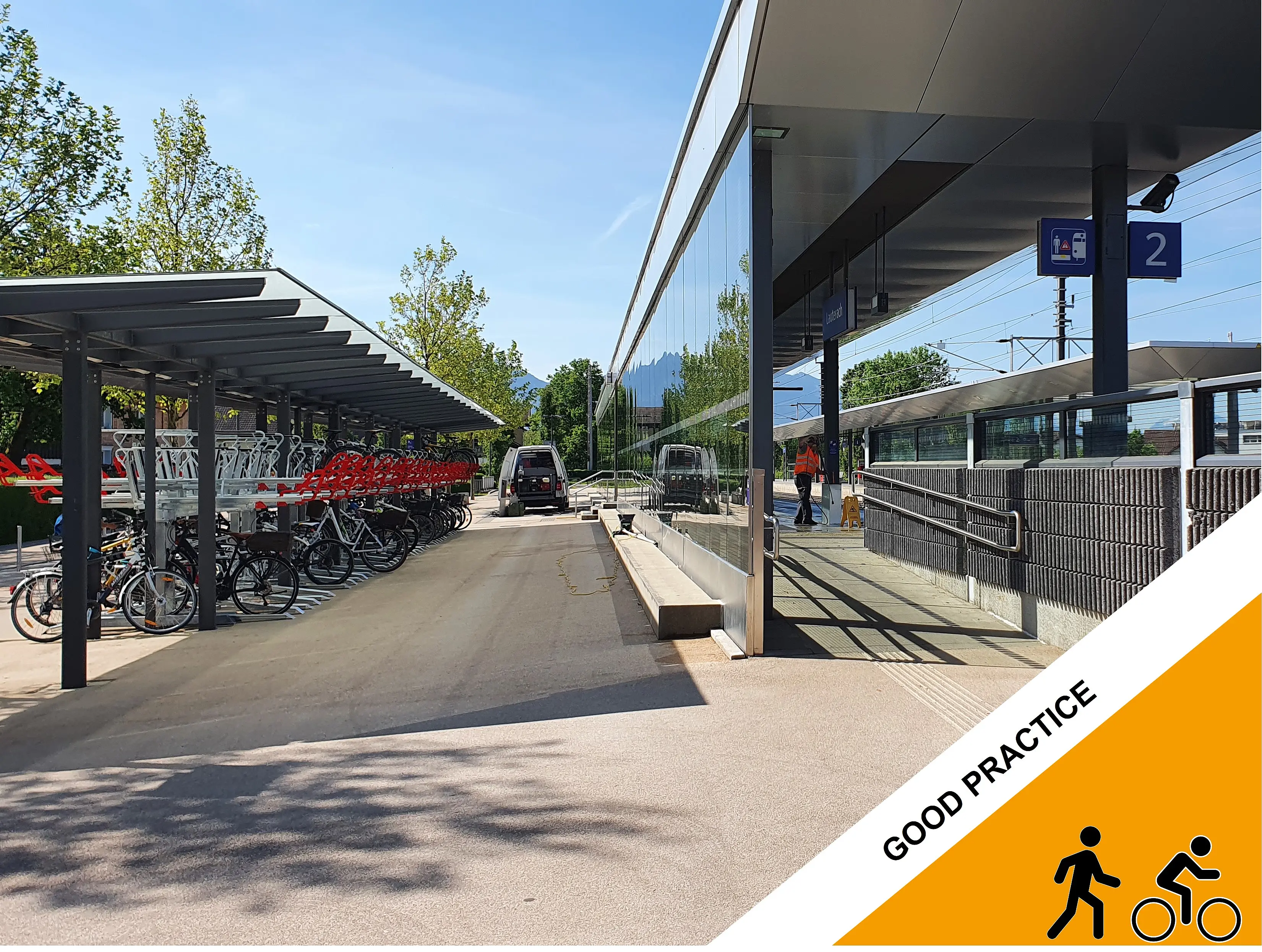  Newly renovated train station in Lauterach, Vorarlberg 