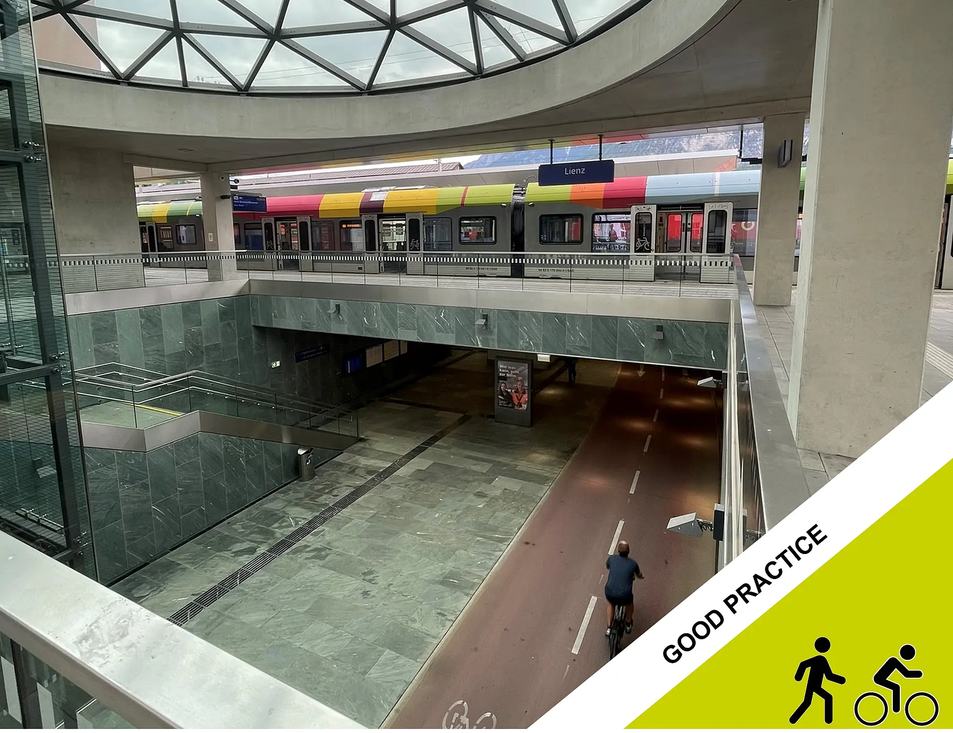  View of underpass in Lienz train station.
